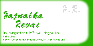 hajnalka revai business card